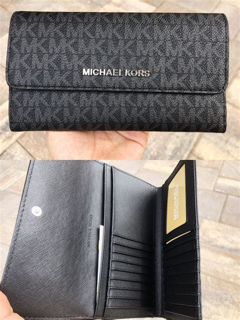 michael kors black wallet sale|michael kors black zipper wallet.